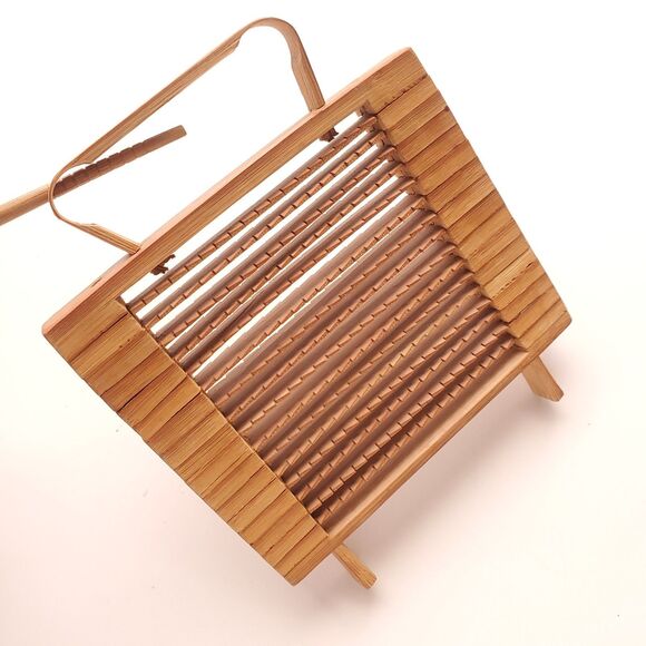 Bamboo Ginger Grater Vintage 5.5” x 6.5” Rustic Decor Farmhouse Garlic Zest - Picture 3 of 11